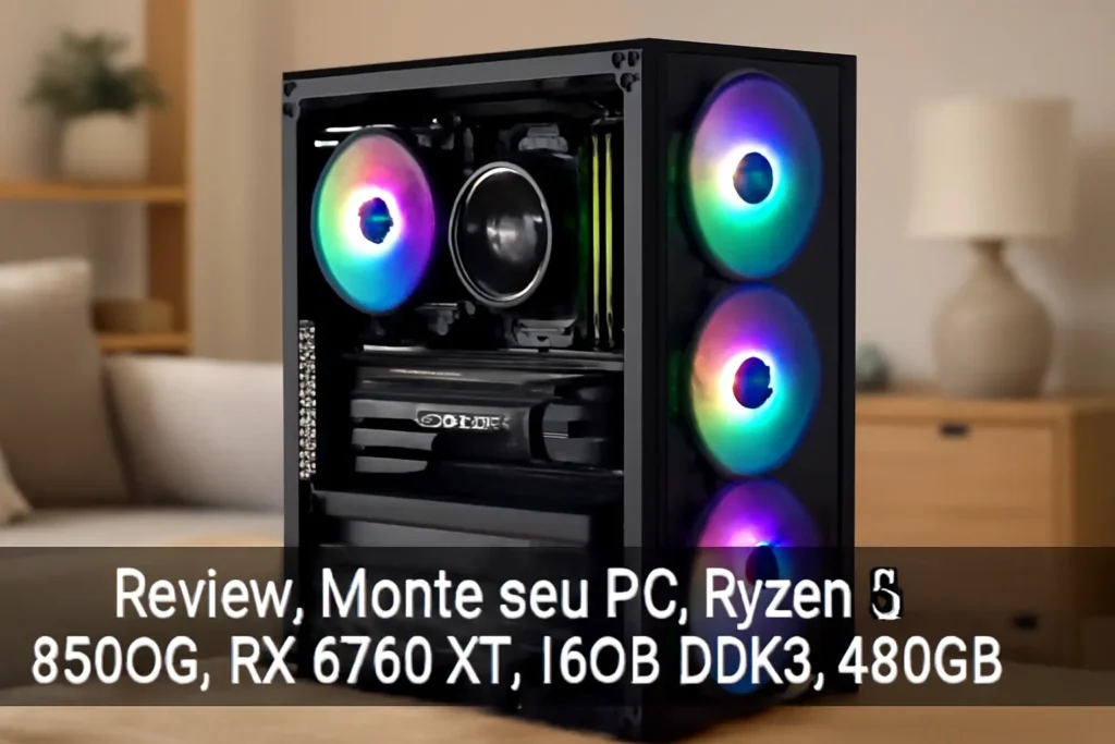 Monte seu PC: Ryzen 5 8500G, RX 6750 XT, 16GB DDR5, 480GB SSD