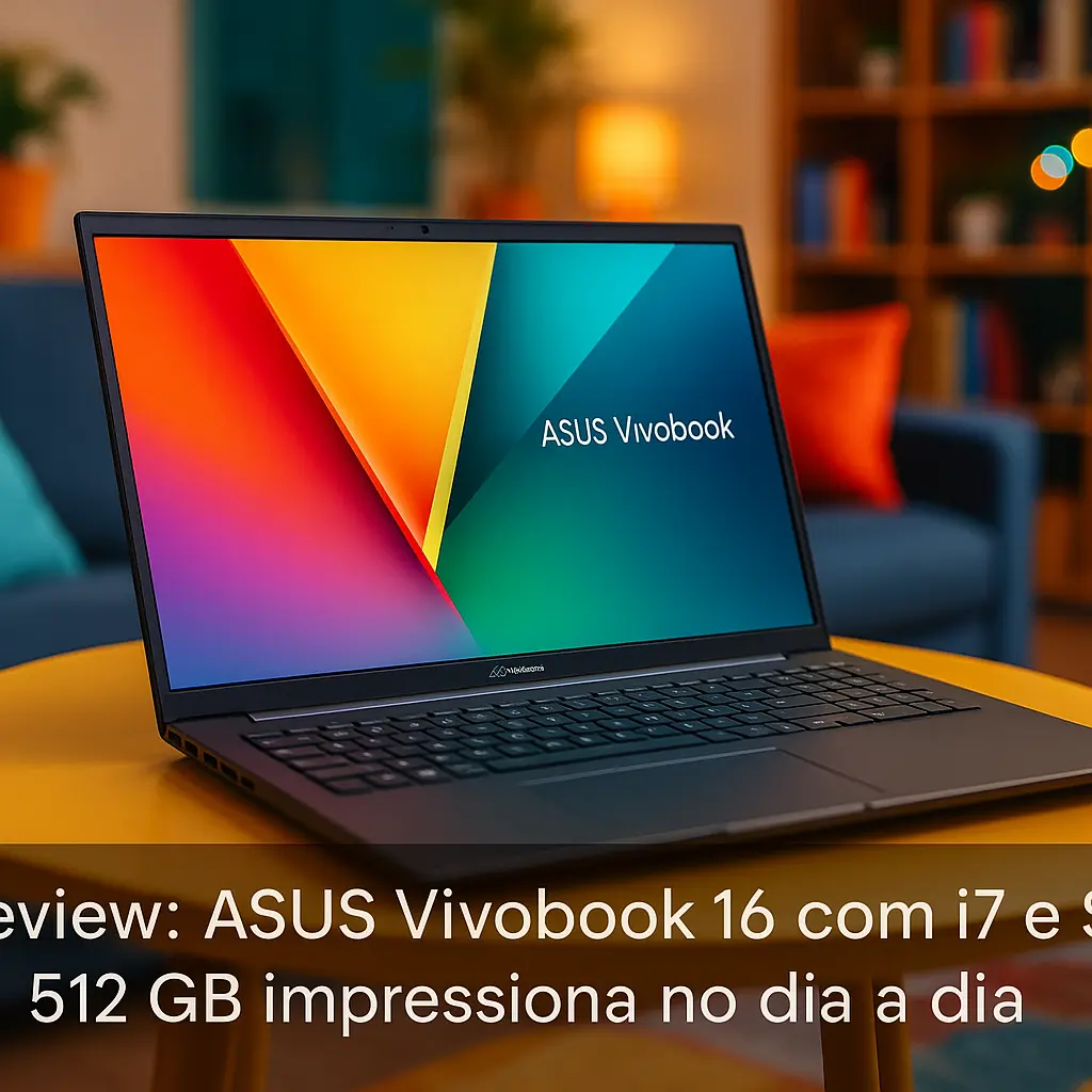 ASUS Vivobook 16 com i7 e SSD de 512 GB impressiona no dia a dia