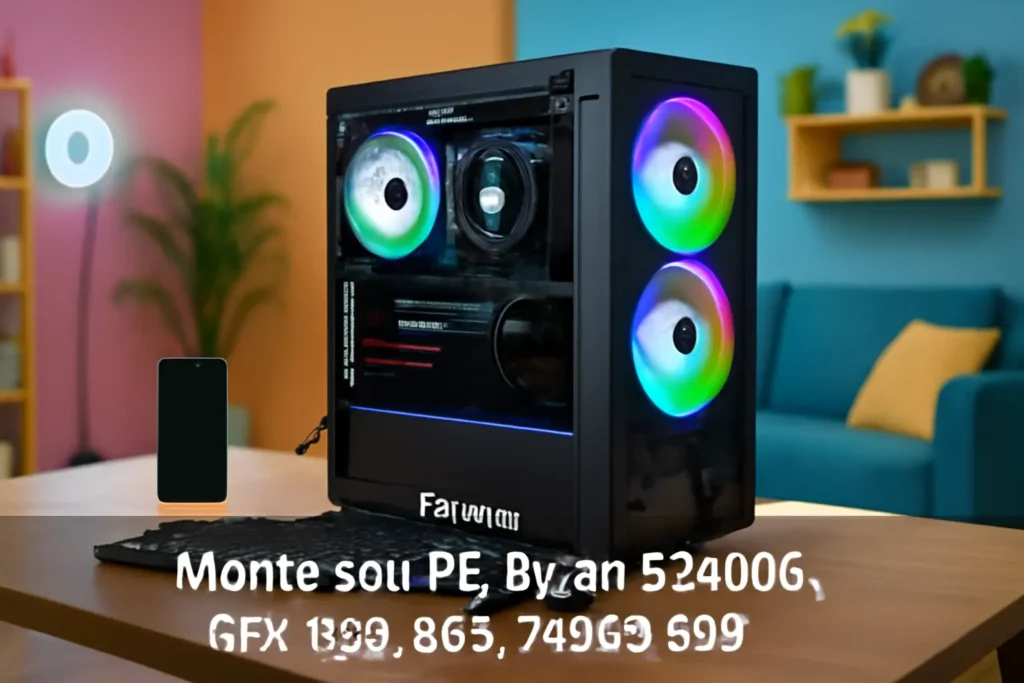 Monte seu PC: Ryzen 5 3400G, GTX 1650, 8GB, 240GB SSD