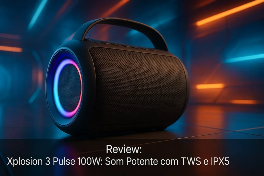 Xplosion 3 Pulse 100W: Som Potente com TWS e IPX5