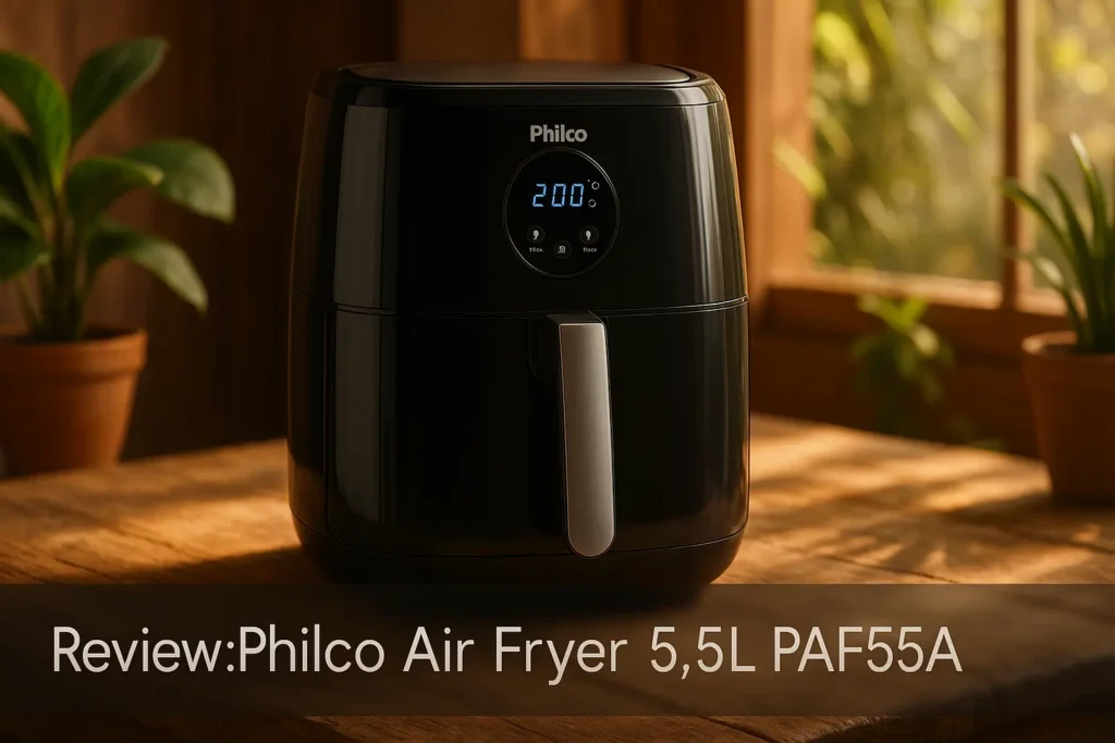 Philco Air Fryer 5,5L PAF55A: Cesto Quadrado e Potência de 1500W