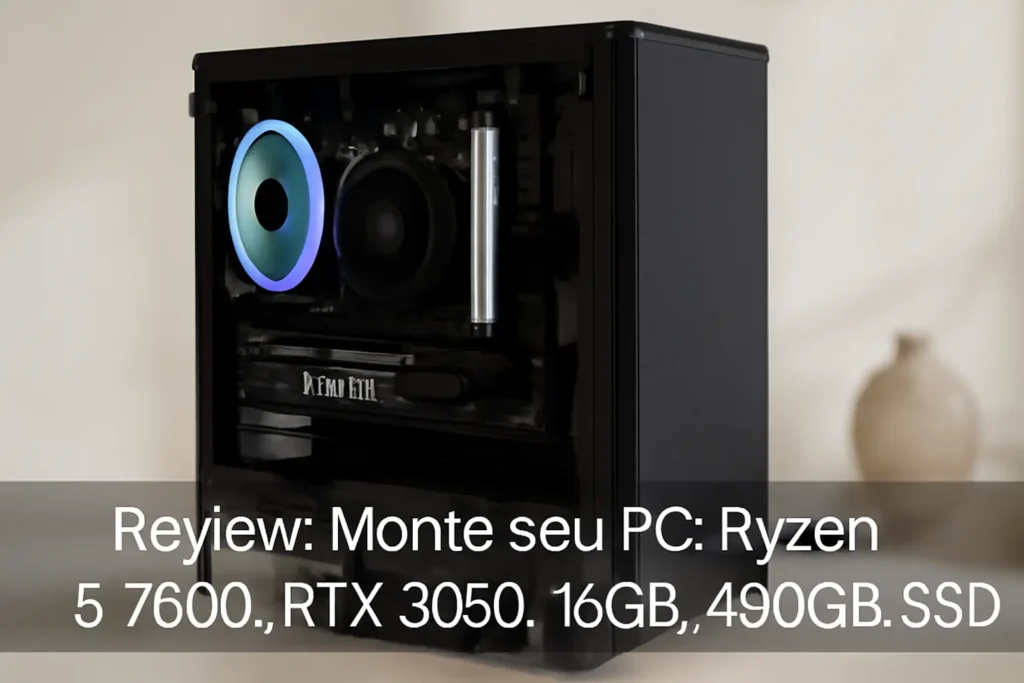 Monte seu PC: Ryzen 5 7600, RTX 3050, 16GB, 480GB SSD