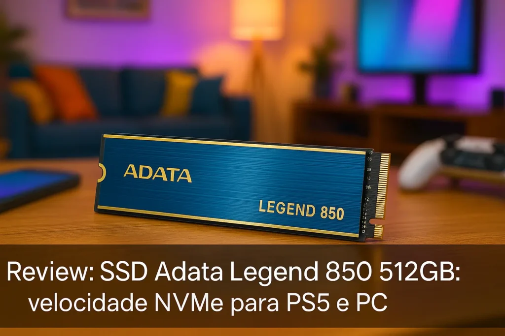 SSD Adata Legend 850 512GB: velocidade NVMe para PS5 e PC