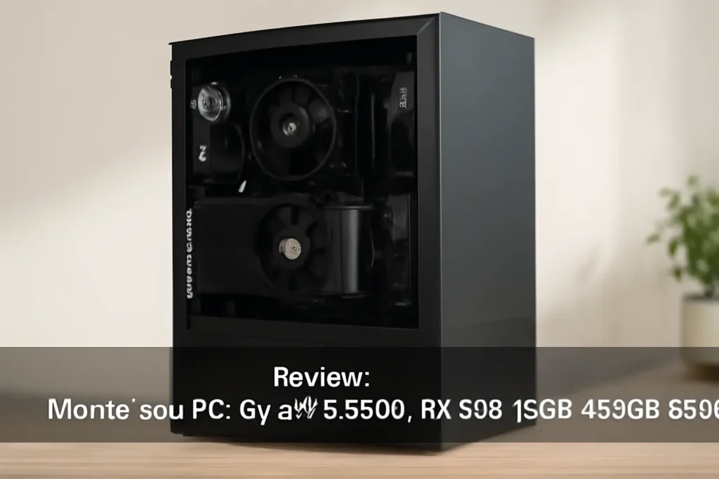 Monte seu PC: Ryzen 5 5500, RX 580, 16GB, 480GB SSD
