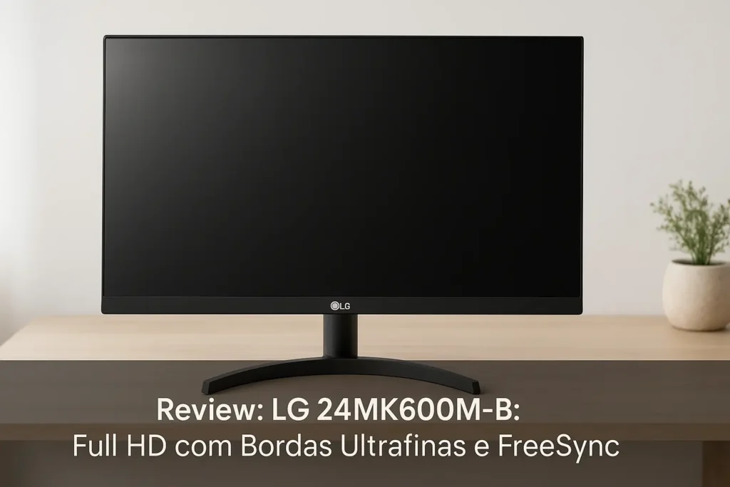 LG 24Mk600M-B: Full HD com Bordas Ultrafinas e FreeSync