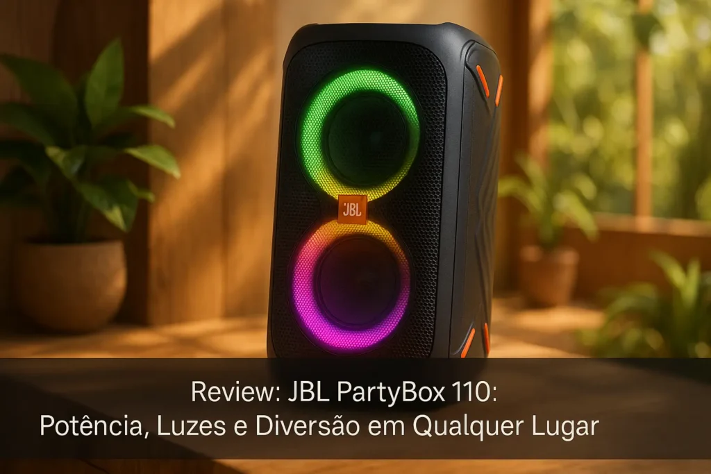 JBL PartyBox 110: Potência, Luzes e Diversão em Qualquer Lugar