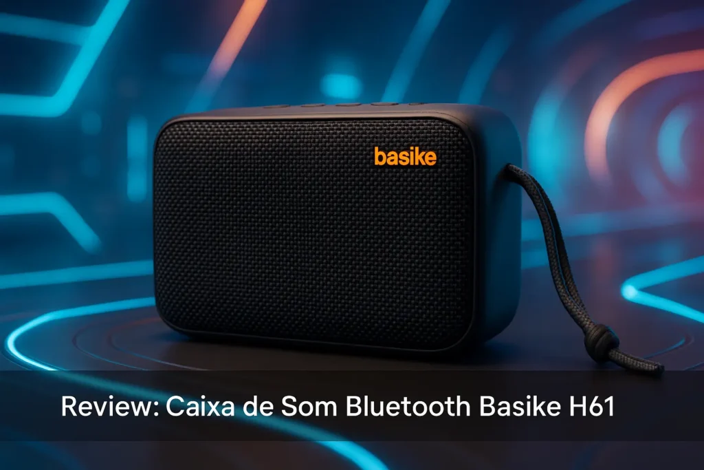 Caixa de Som Bluetooth Basike H61: Potência, Estilo e Resistência