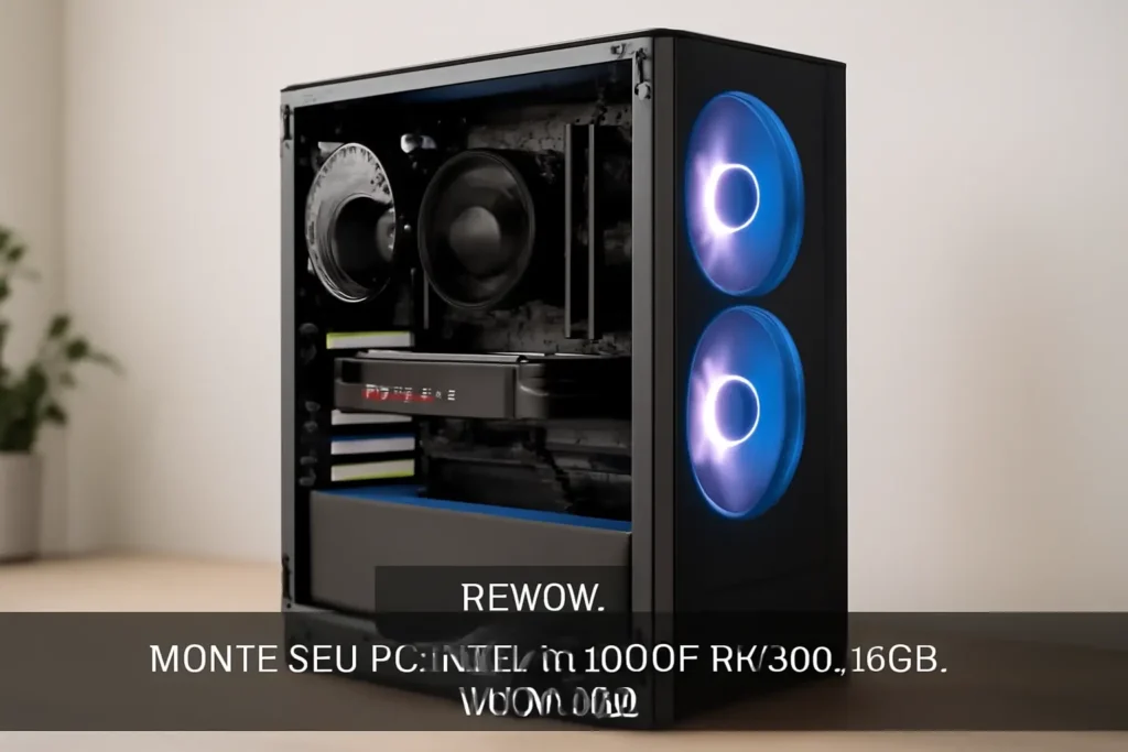 Monte seu PC: Intel i3-10100F, RX 580, 16GB, 480GB SSD