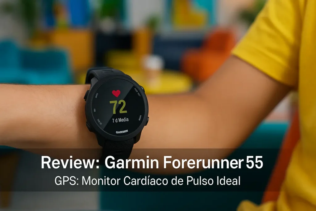Garmin Forerunner 55 com GPS: Monitor Cardíaco de Pulso Ideal