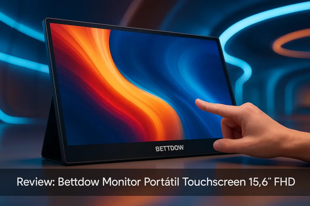 Bettdow Monitor Portátil Touchscreen 15,6" FHD: Mobilidade e Imagem de Alta Qualidade