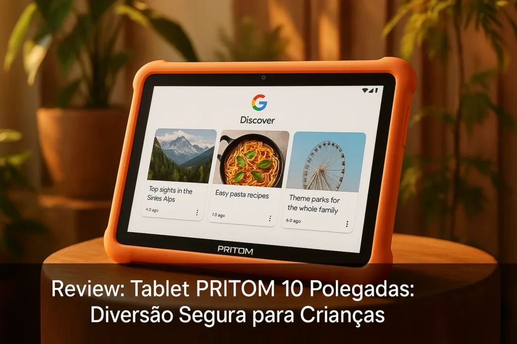 Tablet PRITOM 10 Polegadas: Diversão Segura para Crianças