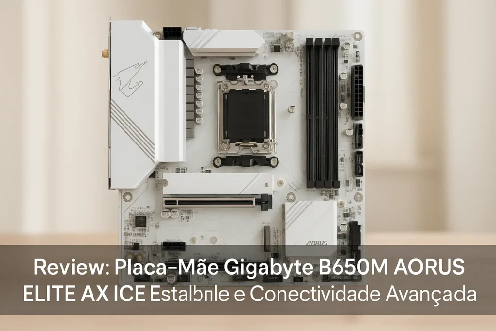 Placa Mãe Gigabyte B650M AORUS ELITE AX ICE: Estabilidade e Conectividade Avançada
