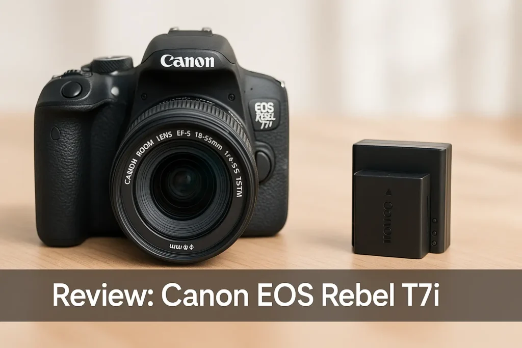 Canon EOS Rebel T7i: Baterias de Longa Duração e Carregador Inteligente