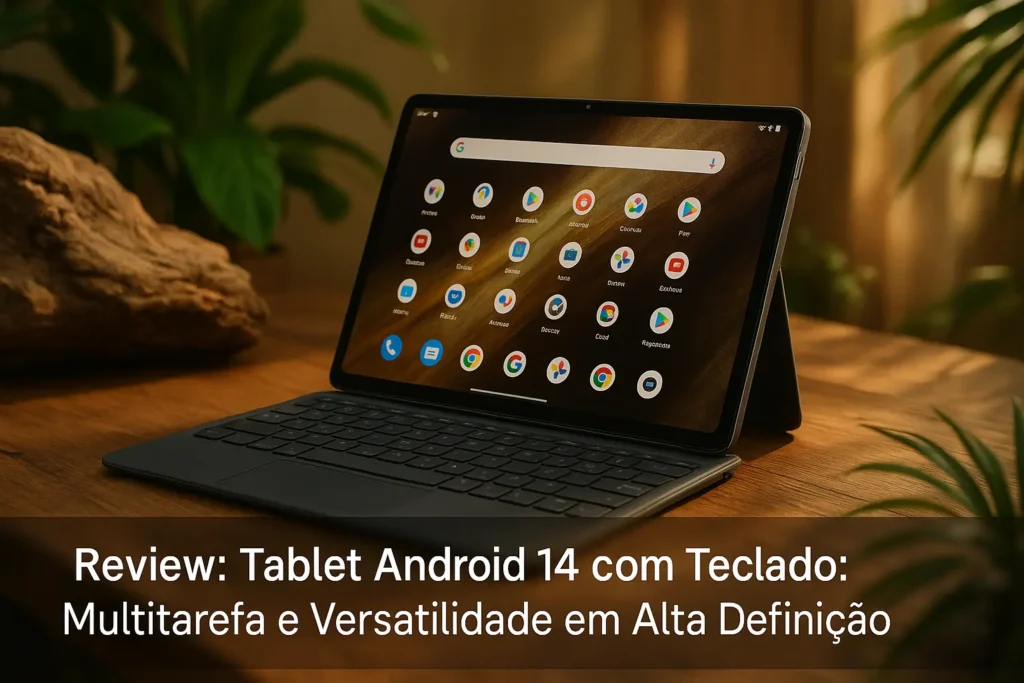 Tablet Android 14 com Teclado: Multitarefa e Versatilidade em Alta Definição