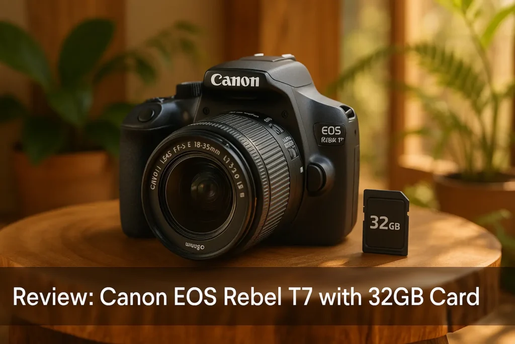 Canon EOS Rebel T7 com Cartão 32GB: Versatilidade e Qualidade