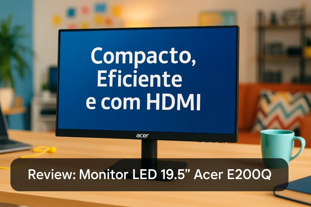 Monitor LED 19.5" Acer E200Q: Compacto, Eficiente e com HDMI