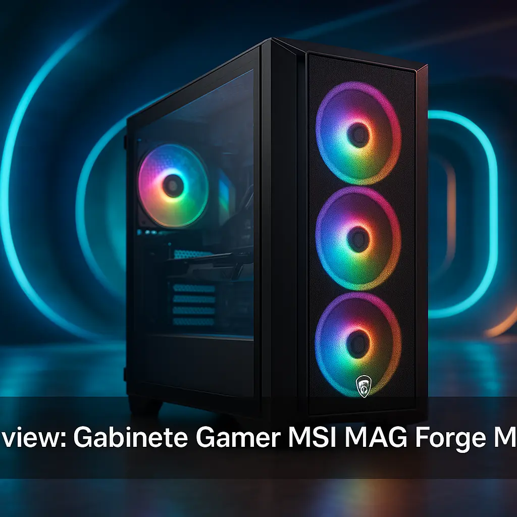 Gabinete Gamer MSI MAG Forge M100A com RGB e Acrílico