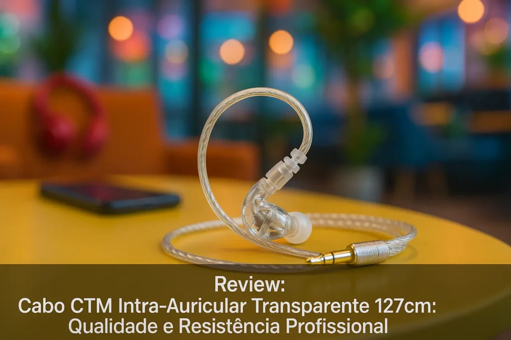 Cabo CTM Intra-Auricular Transparente 127cm: Qualidade e Resistência Profissional
