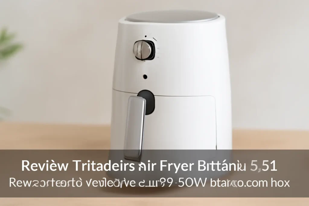Fritadeira Air Fryer Britânia 5,5 L Revestimento Redstone BAF52 1500W Branco com Inox