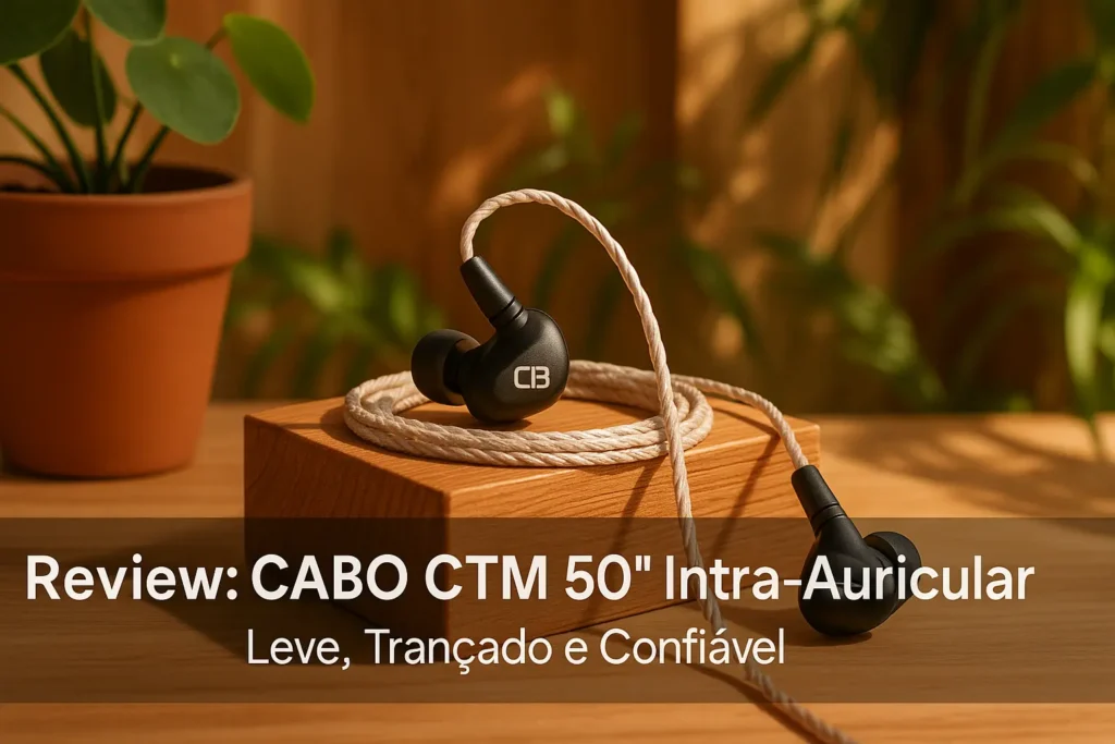 Cabo CTM 50” Intra-Auricular: Leve, Trançado e Confiável