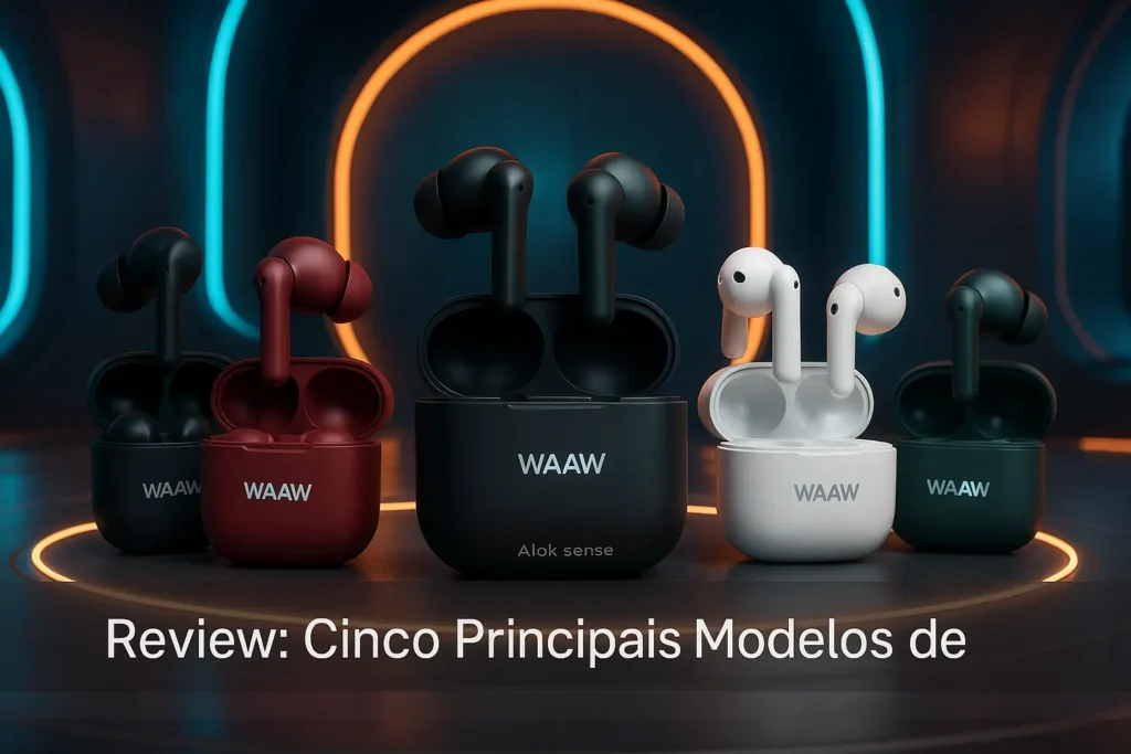 Cinco Principais Modelos de fone de ouvido waaw by alok sense