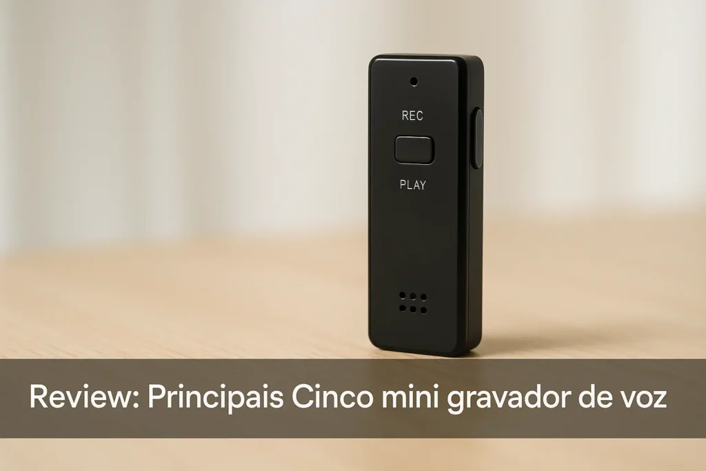 Principais Cinco mini gravador de voz