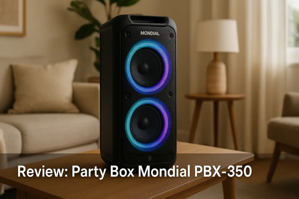 Party Box Mondial PBX-350 com Luzes e Bluetooth