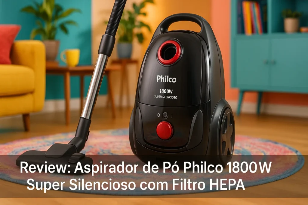 Aspirador de Pó Philco 1800W Super Silencioso com Filtro Hepa