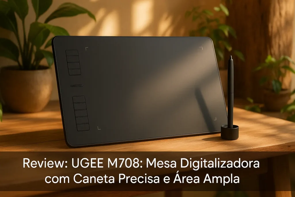 UGEE M708: Mesa Digitalizadora com Caneta Precisa e Área Ampla