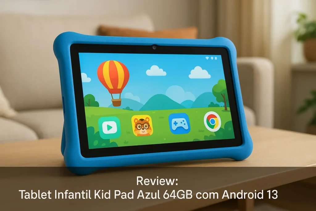 Tablet Infantil Kid Pad Azul 64GB com Android 13: Diversão e Controle para os Pequenos