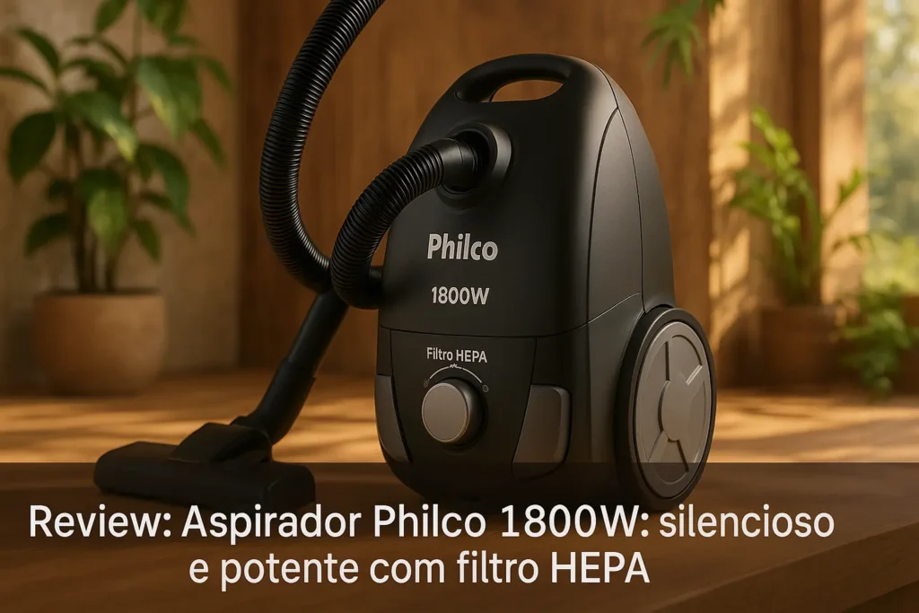 Aspirador Philco 1800W: silencioso e potente com filtro HEPA