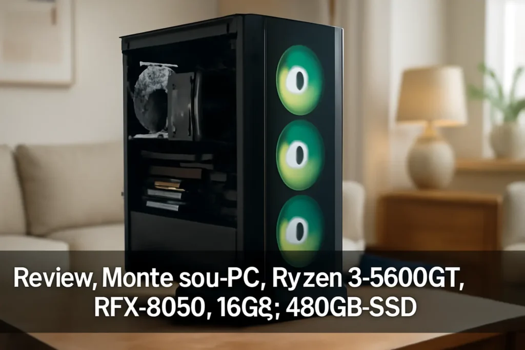 Monte seu PC: Ryzen 5 5600GT, RTX 3050, 16GB, 480GB SSD