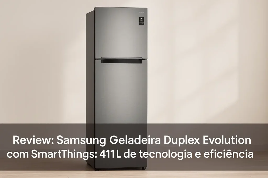 Samsung Geladeira Duplex Evolution com SmartThings: 411L de tecnologia e eficiência