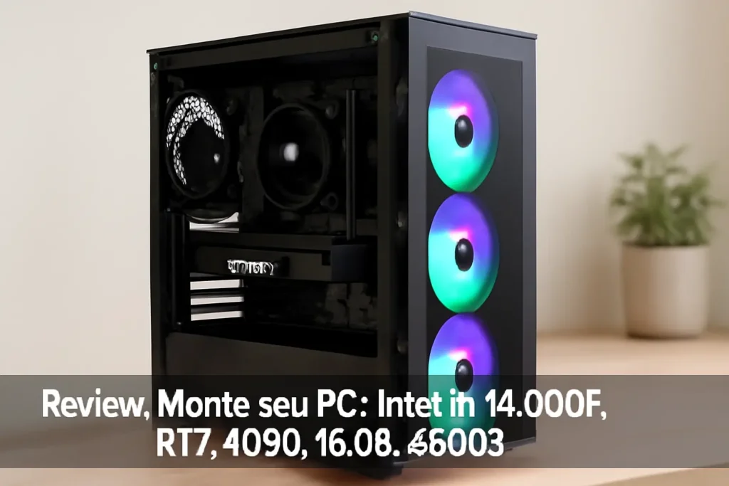 Monte seu PC: Intel i5-14400F, RTX 4060, 16GB, 480GB SSD