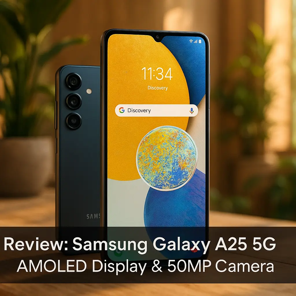 Smartphone Samsung Galaxy A25 5G: Tela AMOLED e Câmera de 50MP