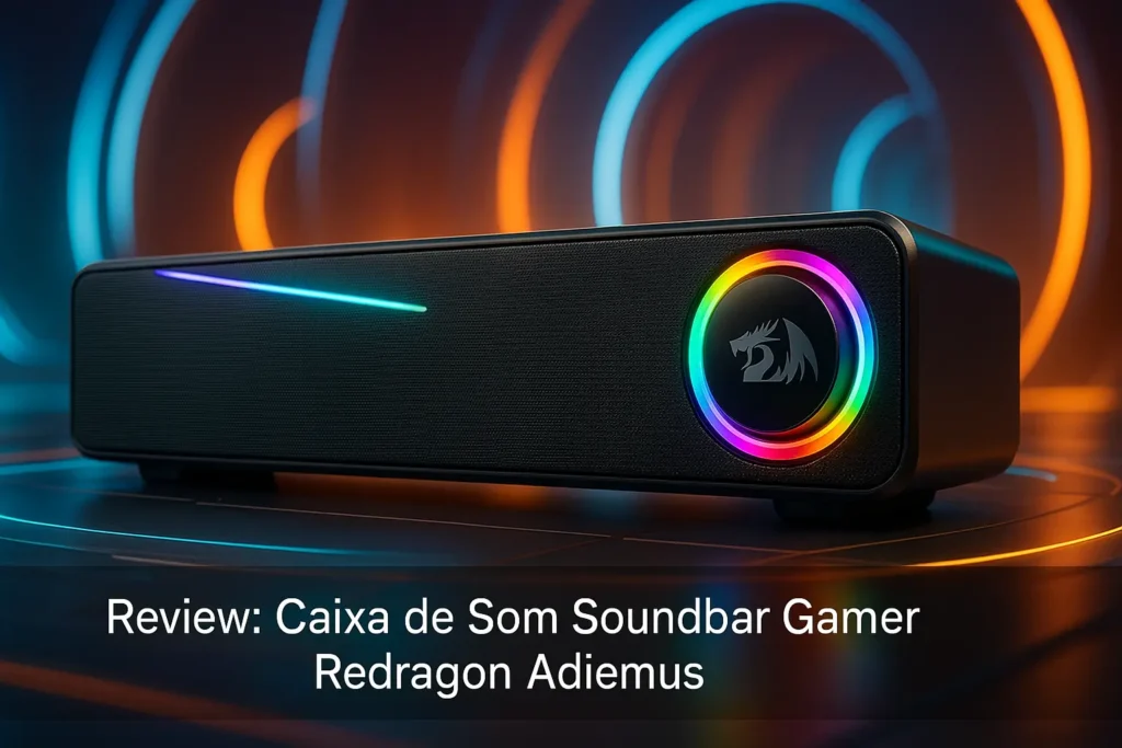 Caixa de Som Soundbar Gamer Redragon Adiemus: Imersão Sonora e Design Inovador