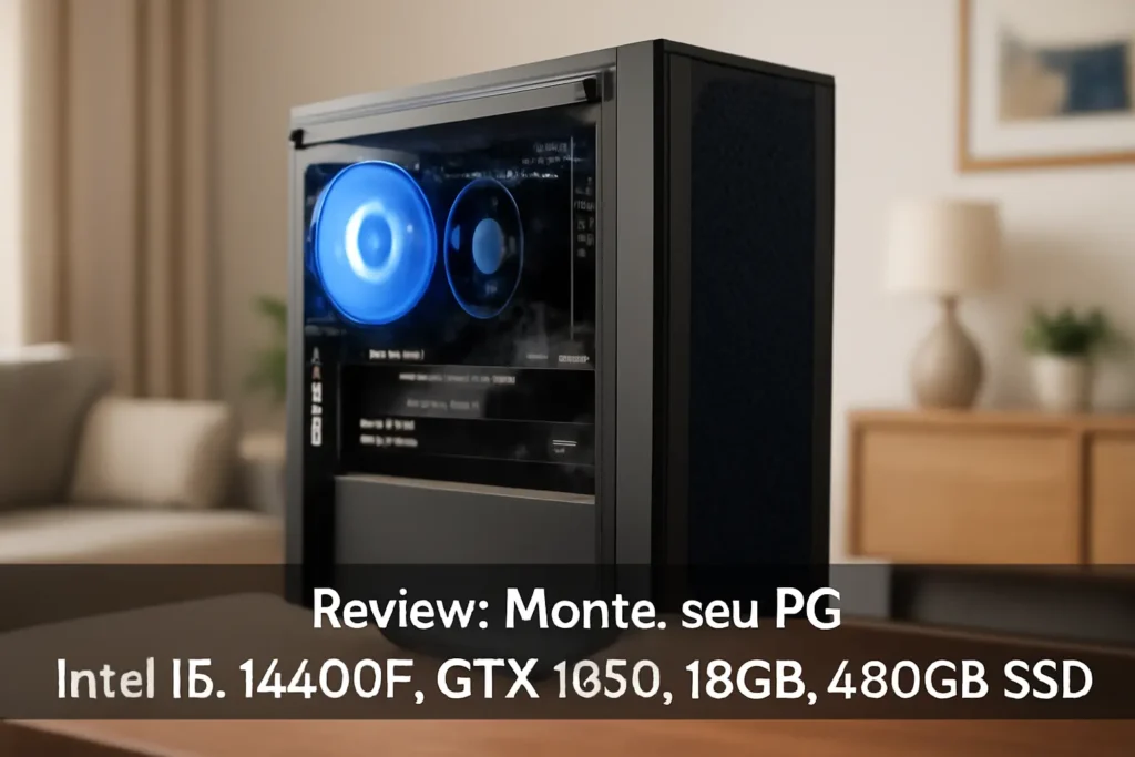 Monte seu PC: Intel i5-14400F, GTX 1650, 16GB, 480GB SSD
