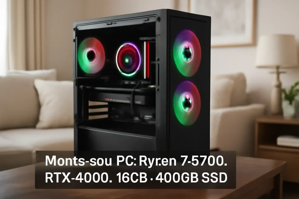 Monte seu PC: Ryzen 7 5700, RTX 4060, 16GB, 480GB SSD