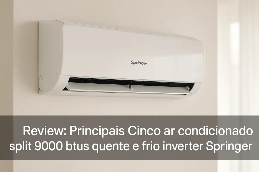 Principais Cinco ar condicionado split 9000 btus quente e frio inverter Springer