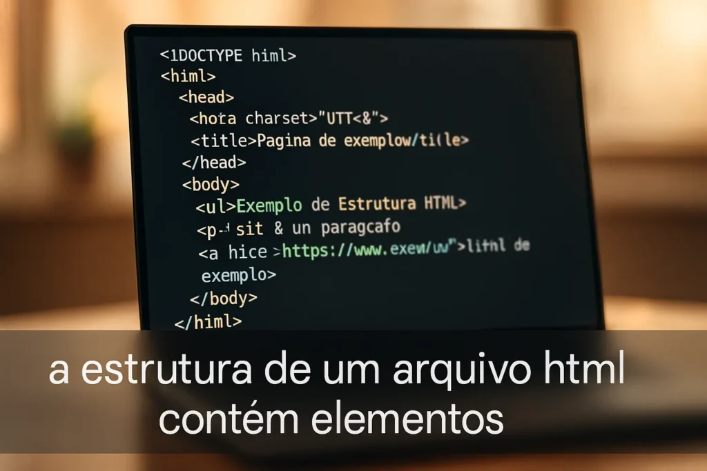 A estrutura de um arquivo html contem elementos: entenda tudo!