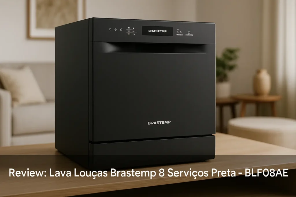 Lava Louças Brastemp 8 Serviços Preta - BLF08AE: eficiência e design moderno