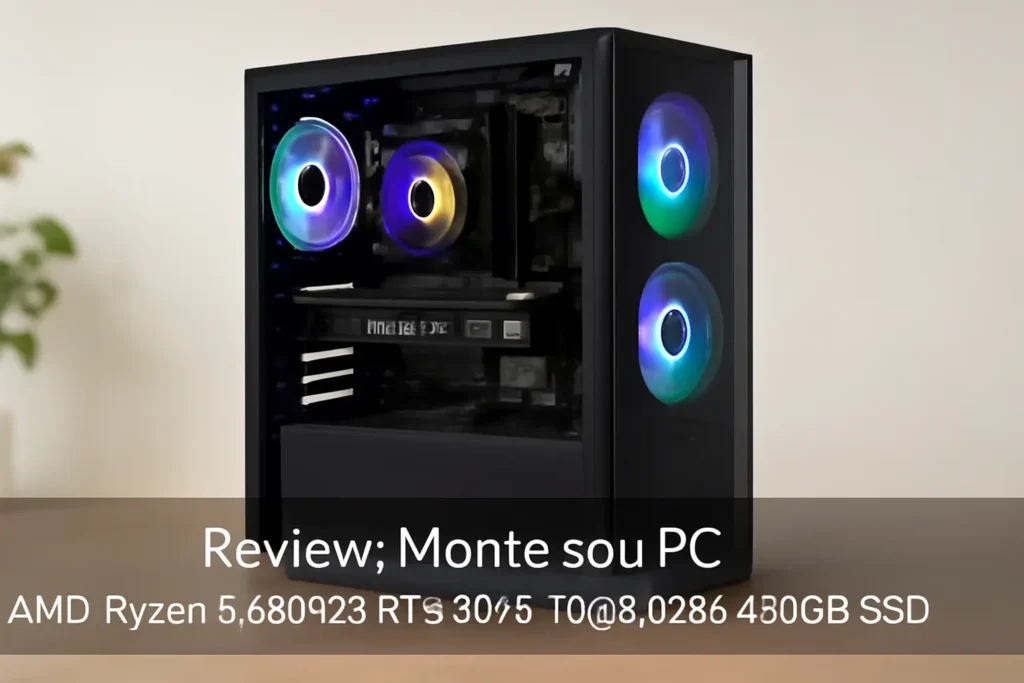 Monte seu PC: AMD Ryzen 5 8600G, RTX 3060, 16GB DDR5, 480GB SSD