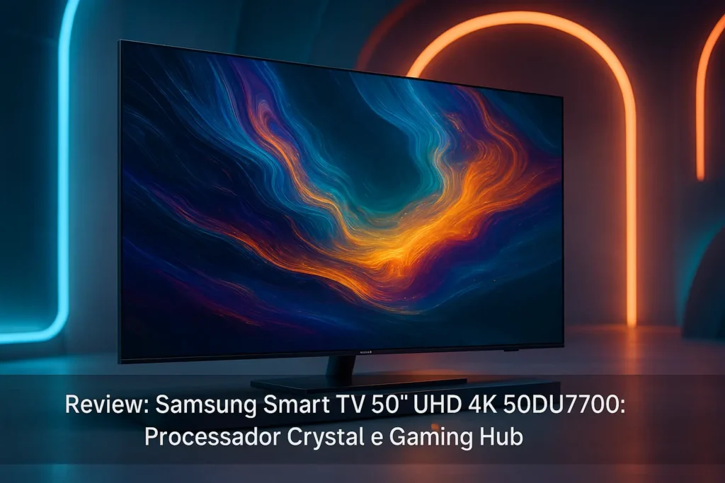 Samsung Smart TV 50" UHD 4K 50DU7700: Processador Crystal e Gaming Hub