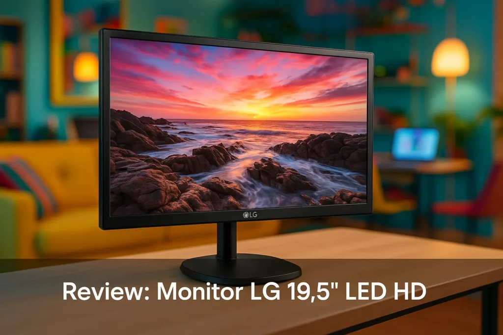 Monitor LG 19.5'' LED HD: Imagem Clara e Recursos Úteis