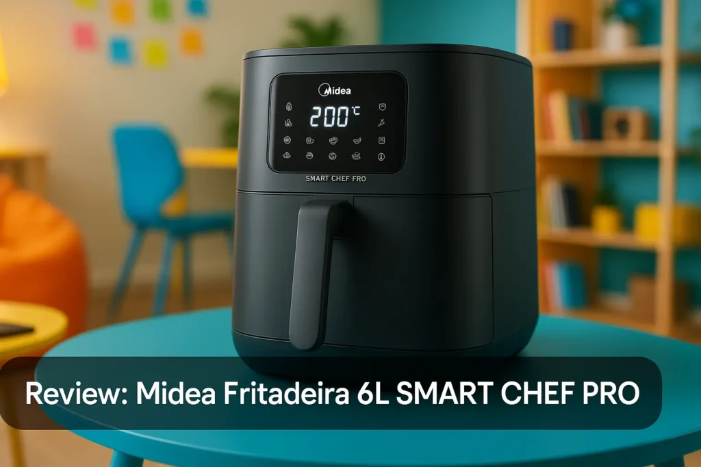 Midea Fritadeira 6L SMART CHEF PRO: potência e tecnologia