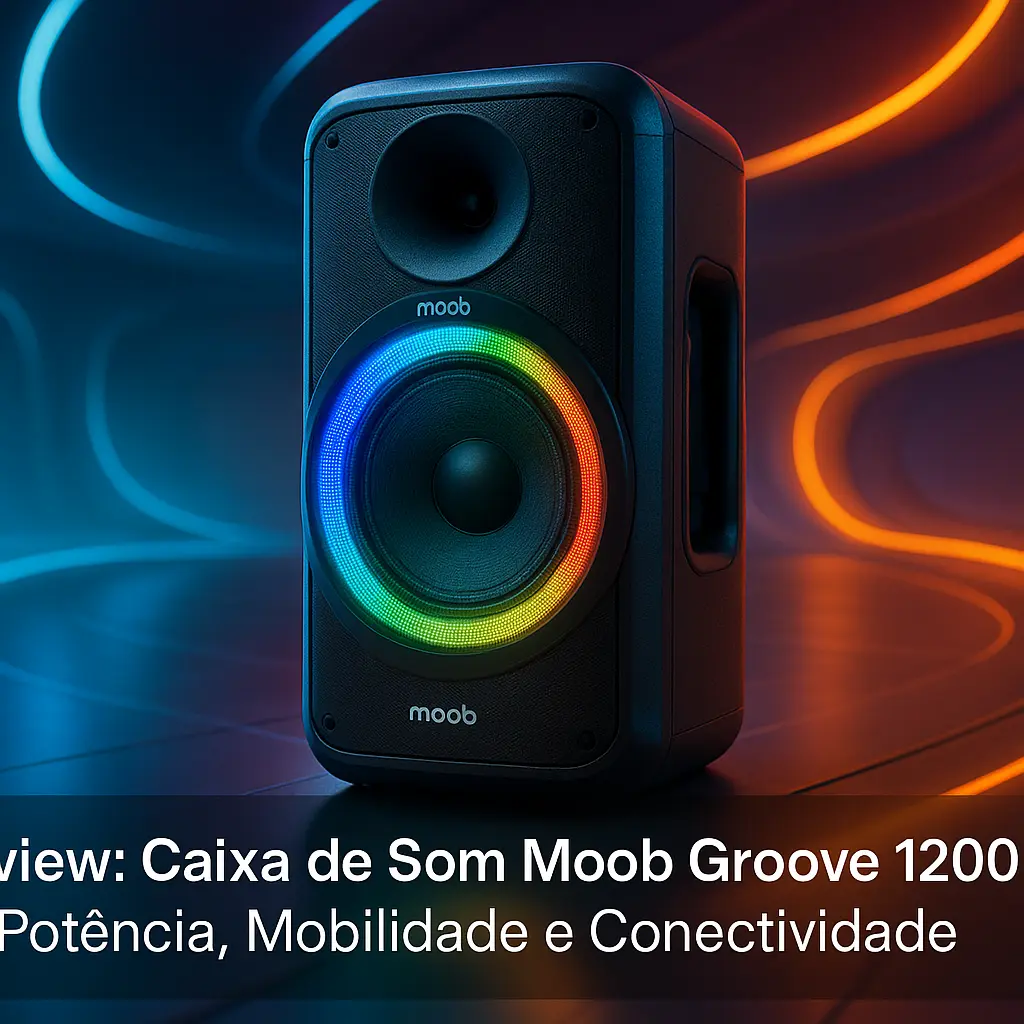 Caixa de Som Moob Groove 1200w: Potência, Mobilidade e Conectividade