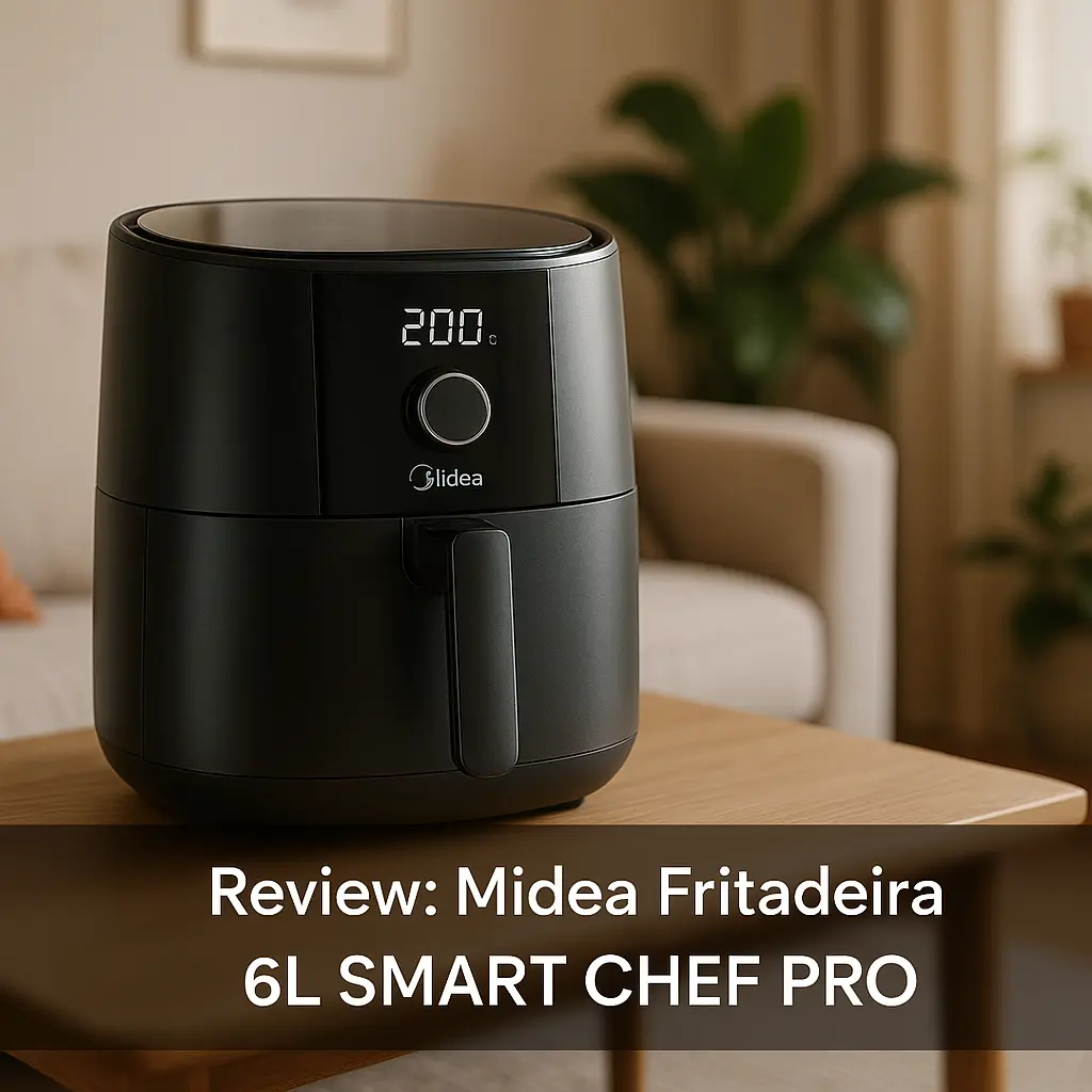 Midea Fritadeira 6L SMART CHEF PRO: eficiência e conectividade