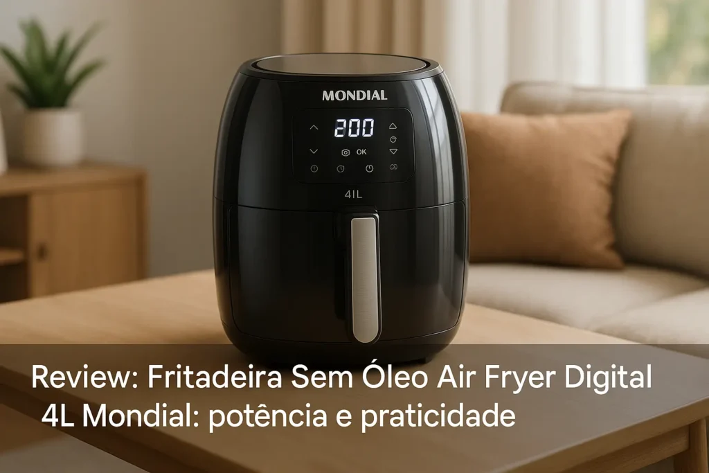 Fritadeira Sem Óleo Air Fryer Digital 4L Mondial: potência e praticidade