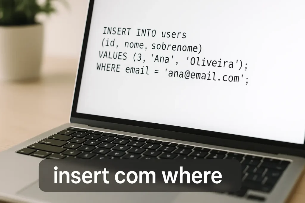 insert com where: tudo o que você precisa saber sobre essa combinação no SQL