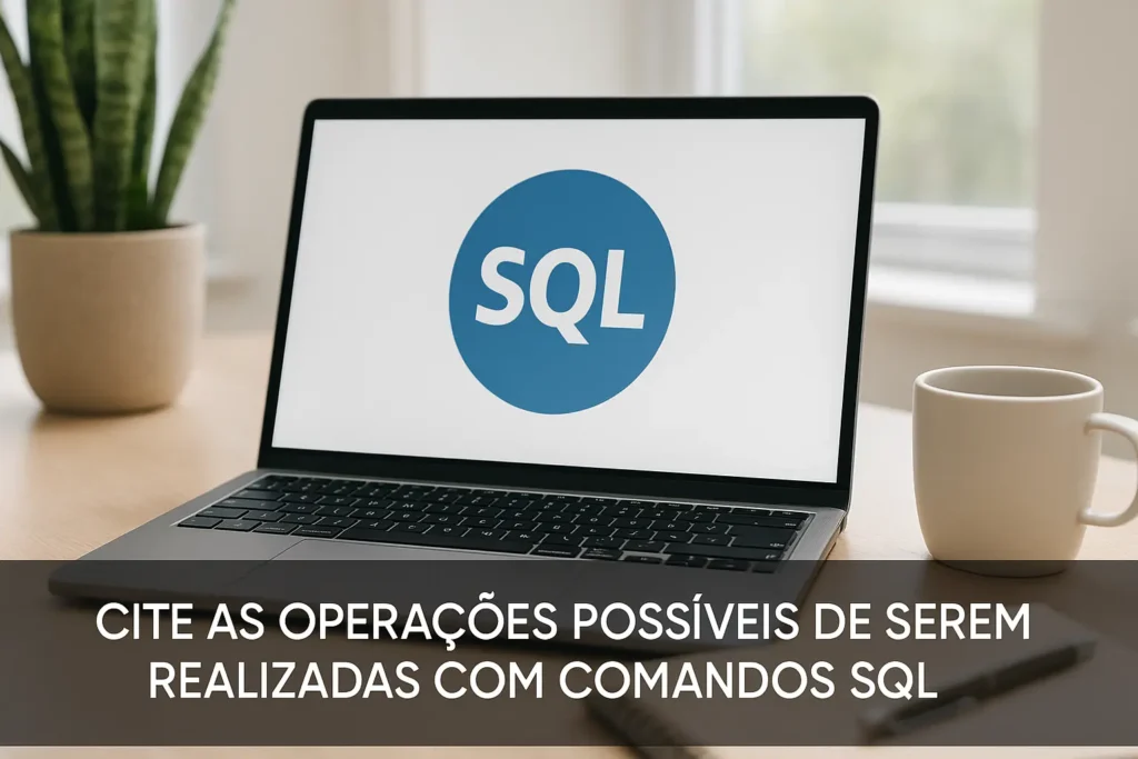 cite as operações possíveis de serem realizadas com comandos sql